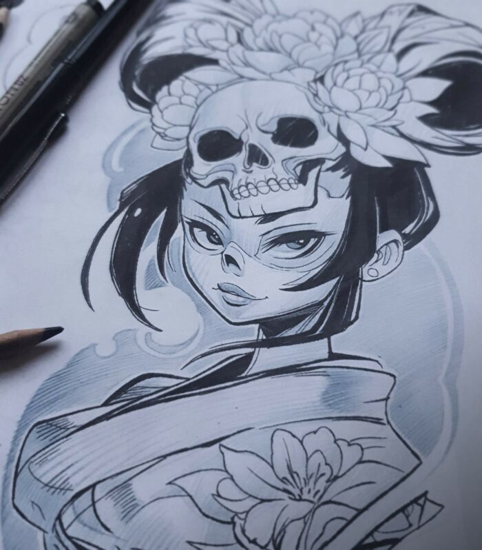 Tirage d'Art - Santa Geisha Croquis – Image 3